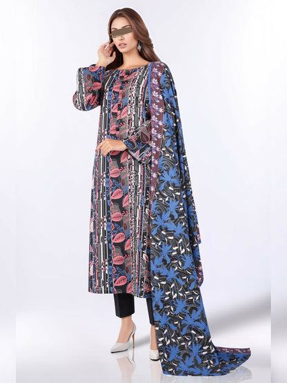 Saya Cotton Khaddar Printed Unstitched 3-Piece Suit-U04-24350-05B
