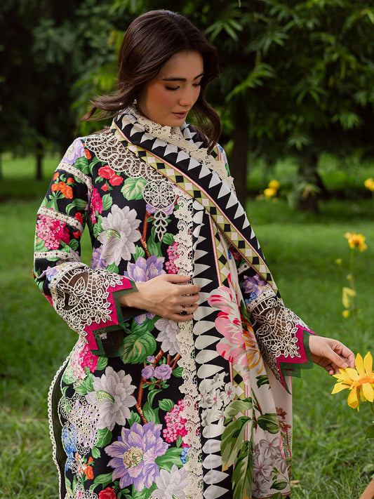 Mahnur Gardenia Khaddar Embroidered Unstitched 3-Piece Suit-GR-10