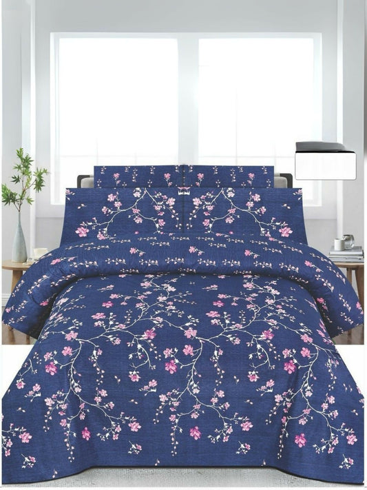 Danier 6-piece comforter set with small floral design and coordinated bedding items.