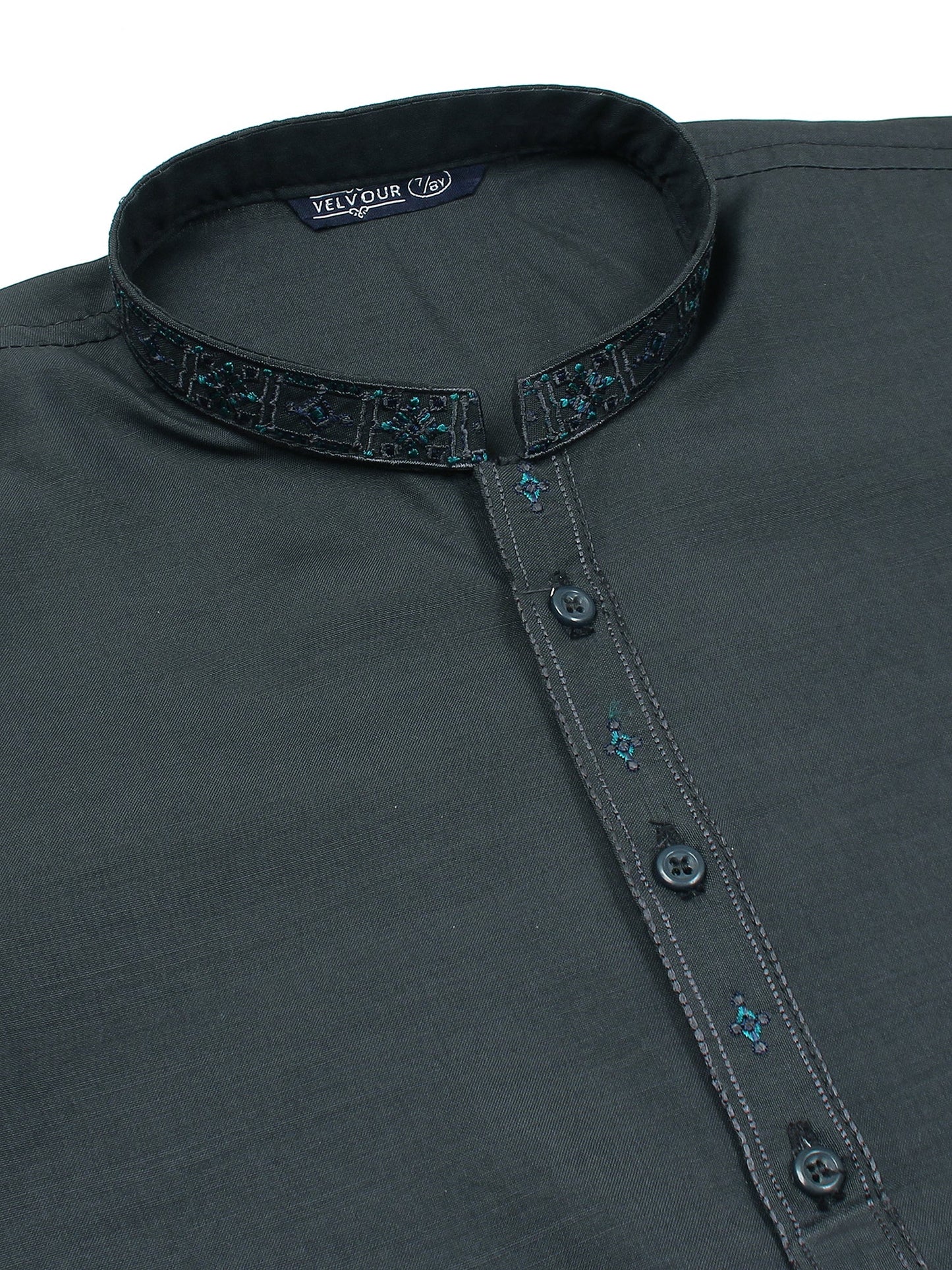 Velvour Boys Cotton Embroidered Stitched Shalwar Kameez-VB174-C