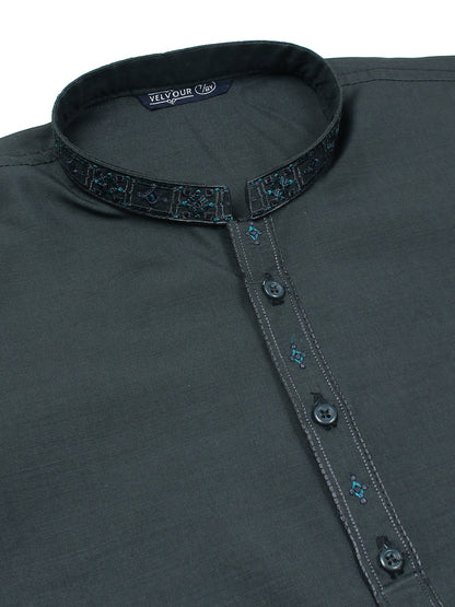 Velvour Boys Cotton Embroidered Stitched Shalwar Kameez-VB174-C