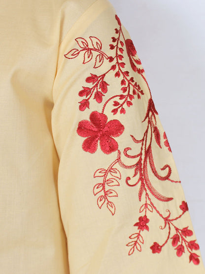 Velvour Girls Cotton Embroidered Stitched Tunic-VG105-B