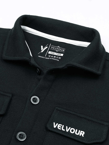 Velvour Fleece Mock Neck Tracksuit-VWT26-B