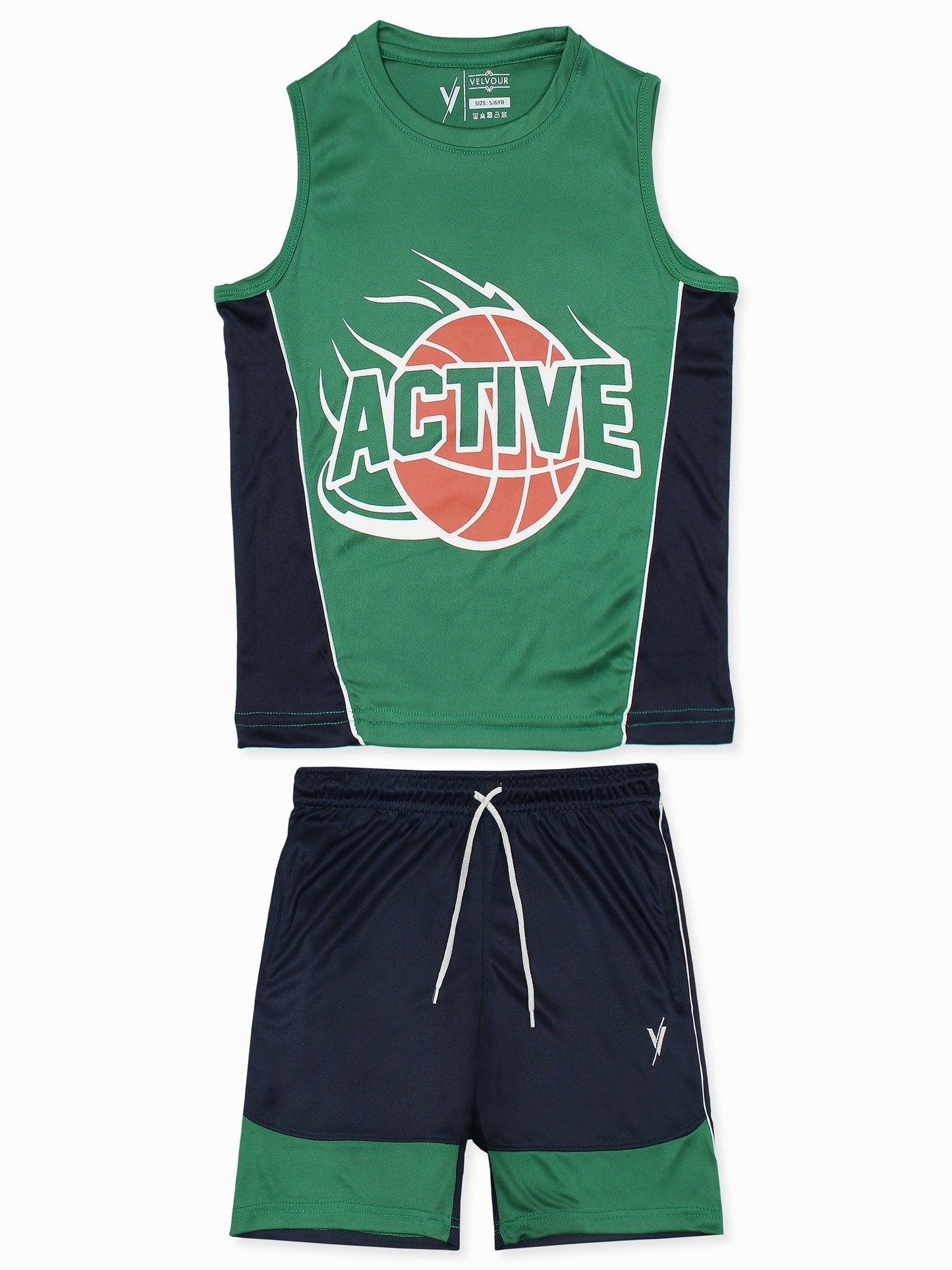 Velvour Poly Athletic Sleeveless Tracksuit-VST60-B