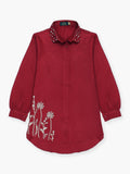 Velvour Girls Cotton Embroidered Stitched Tunic-VG121-C