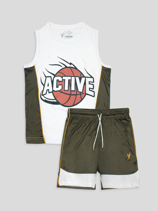 Velvour Poly Athletic Sleeveless Tracksuit-VST60-A