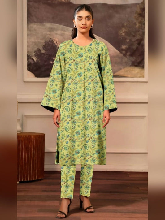 Bin Shaukat Khaddar Printed Unstitched 2-Piece Suit