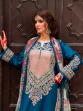 Fatima Hussain Lawn Embroidered Unstitched 3-Piece Suit-Nura