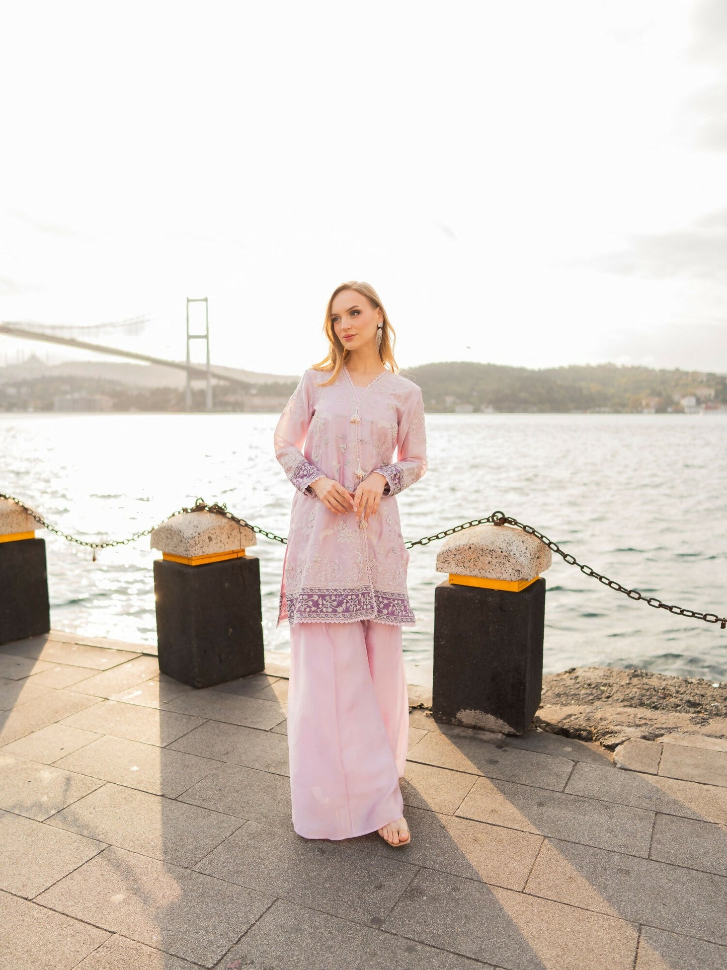 Farooq Hameed Studio EiD Collection'26 Pure Silk Embroidered Stitched 3-Piece Suit-Eva