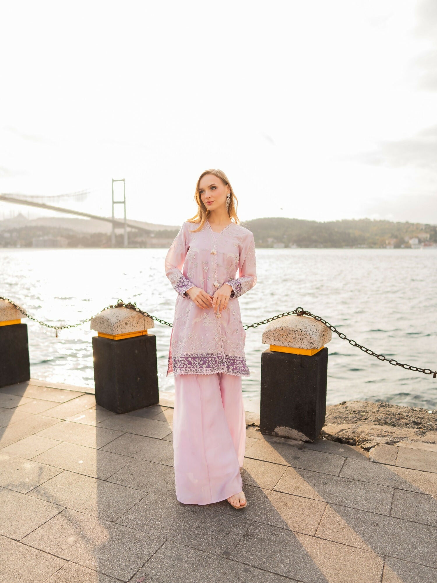 Farooq Hameed Studio EiD Collection'26 Pure Silk Embroidered Stitched 3-Piece Suit-Eva