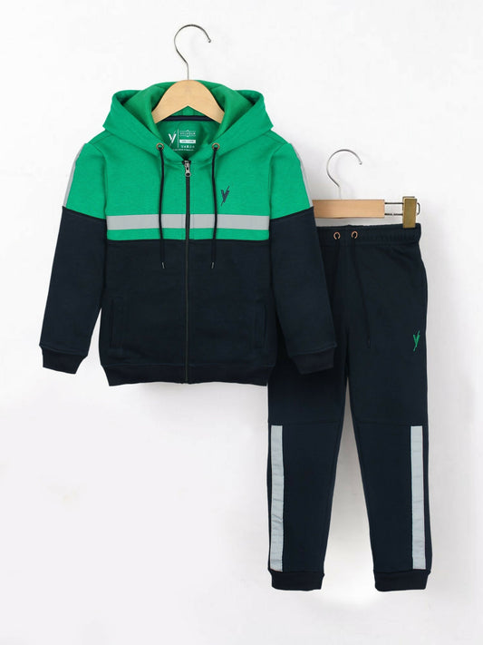 Green and Blue Velvour Winter Tracksuit-#VWT15-B