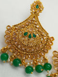 H&A Jewellery One Carat Polki Earrings with Semi-Precious Stones