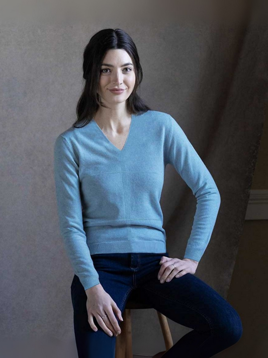 Jupiter Women’s Super Flex Sweater Jersey made from stretchable acrylic wool and nylon Lycra blend, shown in a cozy winter style, ideal as a sweater, sweatshirt, or layering piece.
