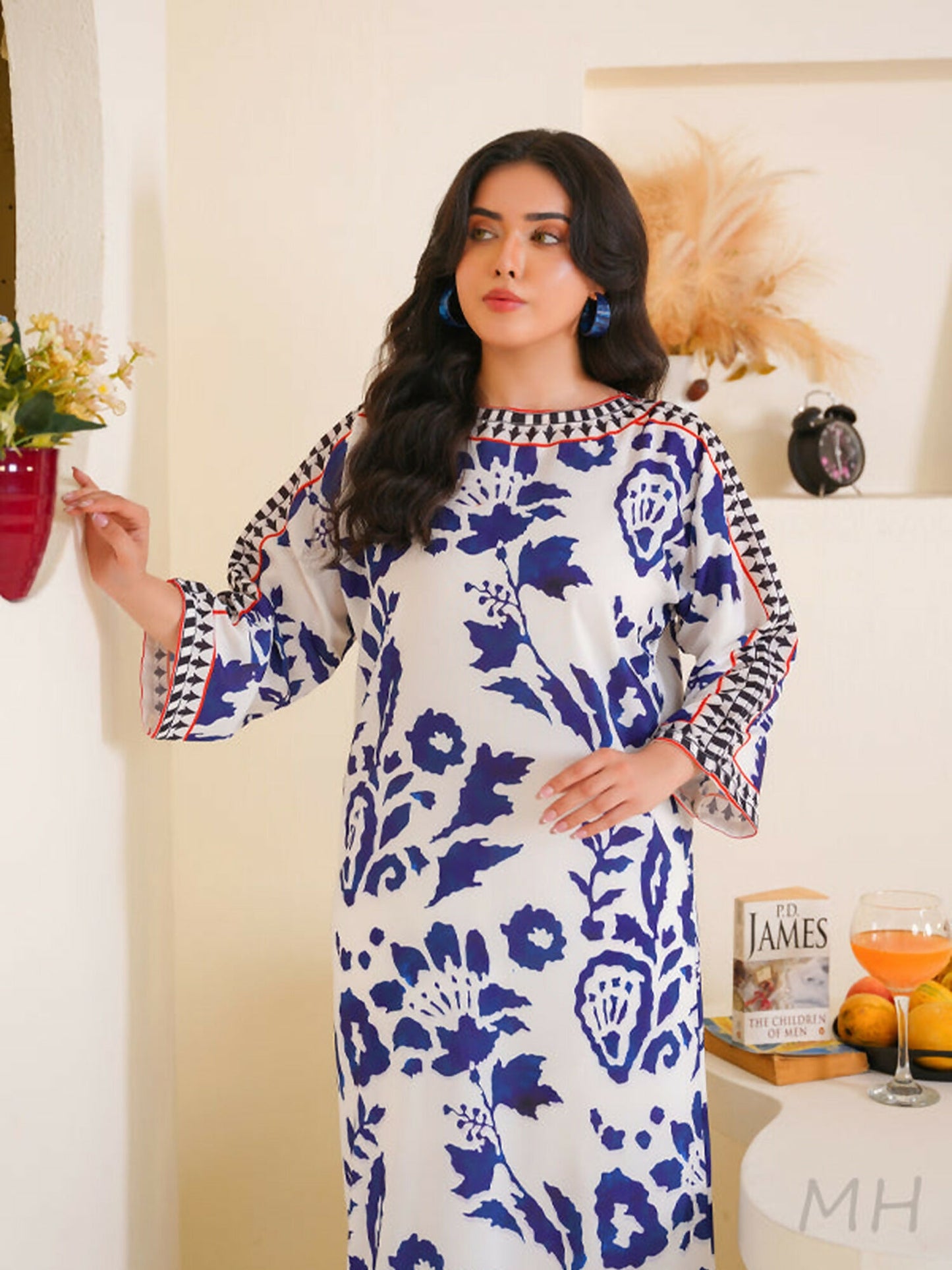 MH Cloth House Poly Lawn Printed Stitched 2-Piece Suit-Mahrokh