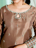 Allure By IH Fashion Calling Raw Silk Embellished Stitched 3-Piece Suit-Zelda