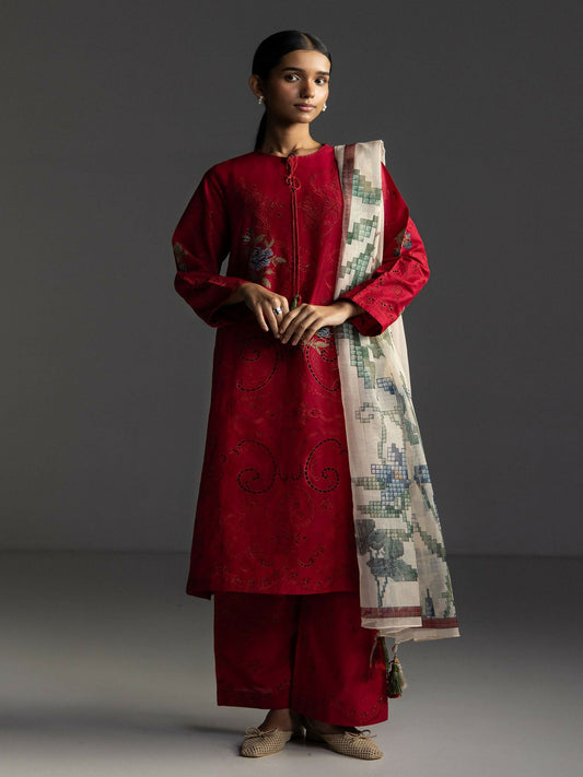 Zara Shahjahan Coco Lawn'26 Embroidered Unstitched 3-Piece Suit-Sune-10A
