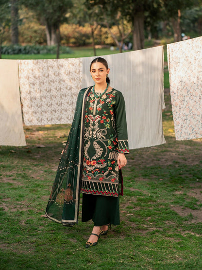 Panache Apparel Lawn Embroidered Stitched 2-Piece Suit-Surreal Green