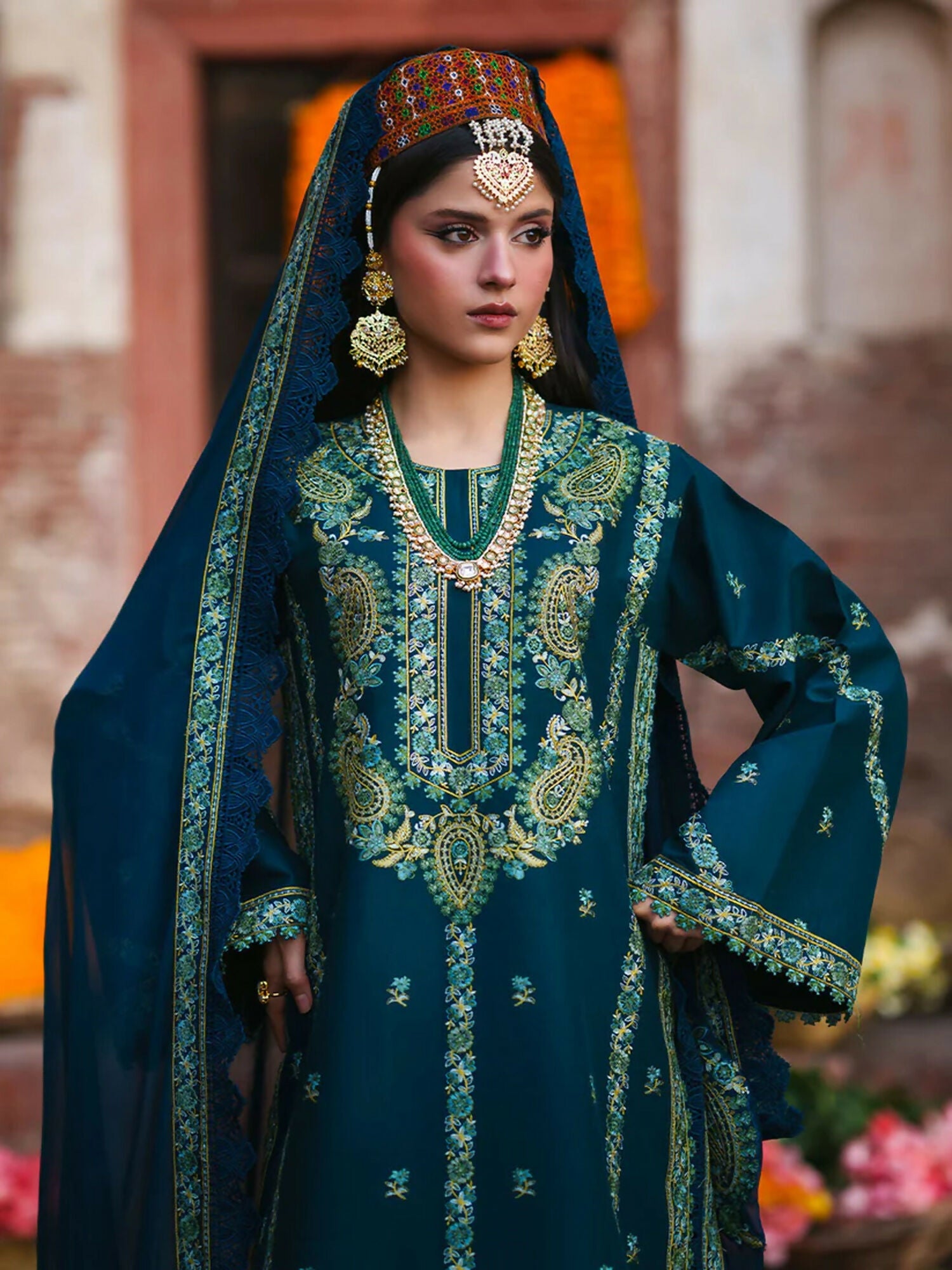 Mahnur Gul Luxury Lawn'26 Embroidered Unstitched 3-Piece Suit-G-002