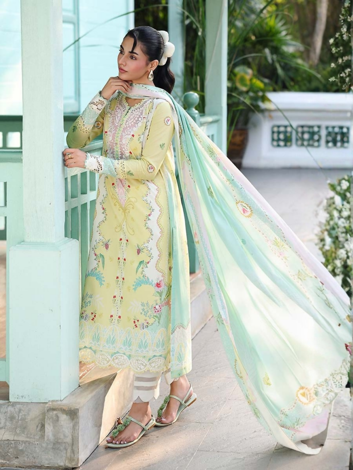 Qalamkar Qprints Lawn'26 Embroidered Unstitched 3-Piece Suit-AX-10-(A)-Jovie