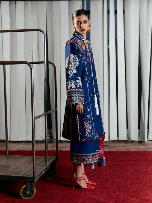 Jugnu by Hussain Rehar Summer Pret'25 Edit III Cotton Embroidered 2-Piece Suit-Juro