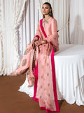 Hussain Rehar Basic Not Basic 3 Raw Silk Embellished Stitched 3-Piece Suit-Incarnat