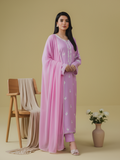 Tawakal Closet Cotton Embroidered Stitched 3-Piece Suit-Lilac