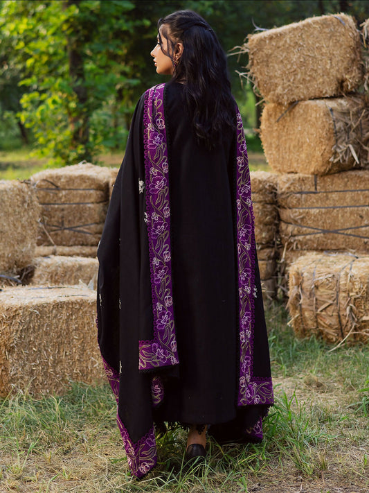 Parishay Winterwood Tales Khaddar Embroidered Unstitched 3-Piece Suit- WW - 14