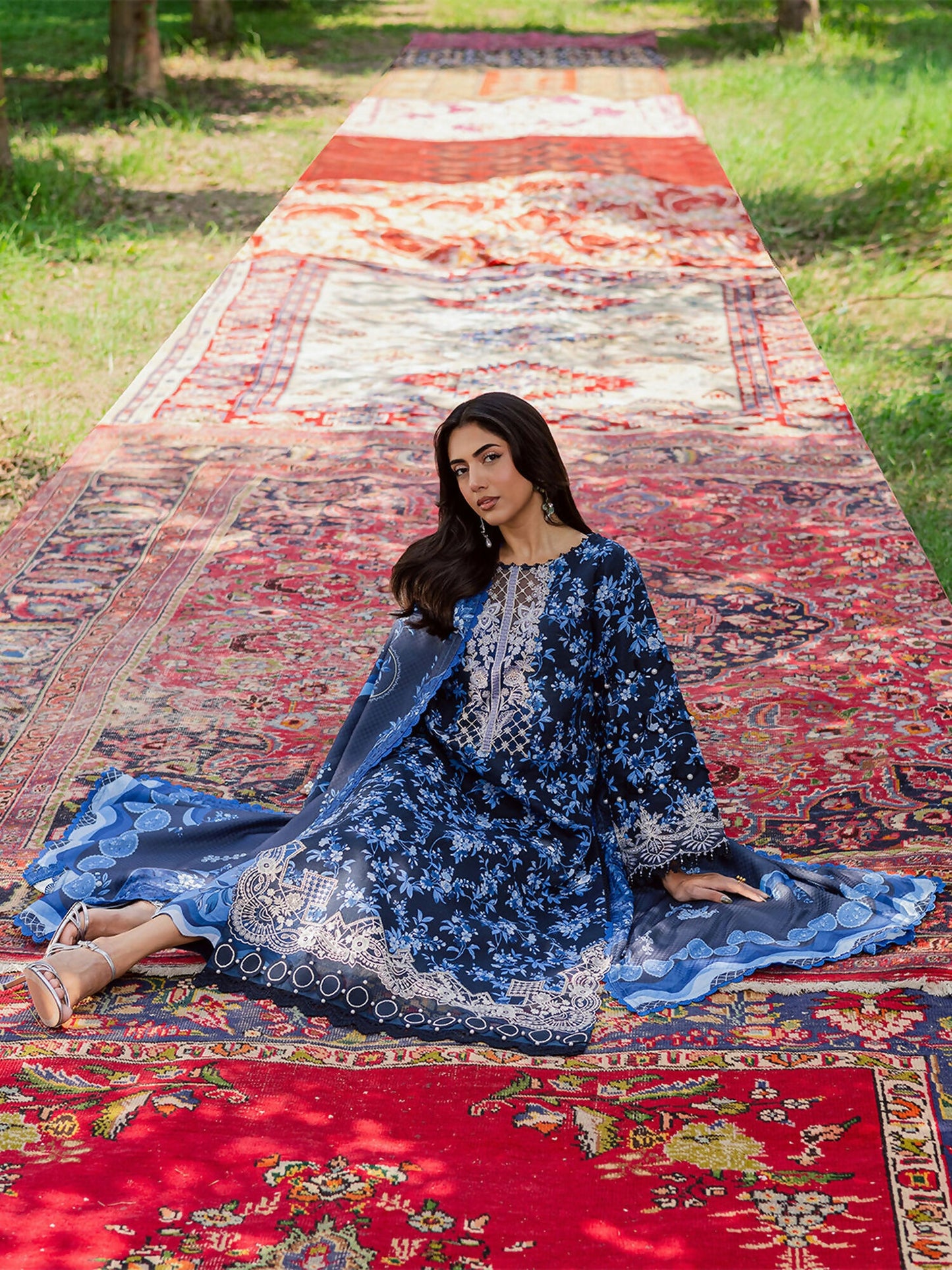 Parishay Rang e Sarma Khaddar Embroidered Unstitched 3-Piece Suit-SAR-11
