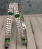 H&A Jewellery One Carat Silver Rhodium Plated Bangles with Semi-Precious Stones