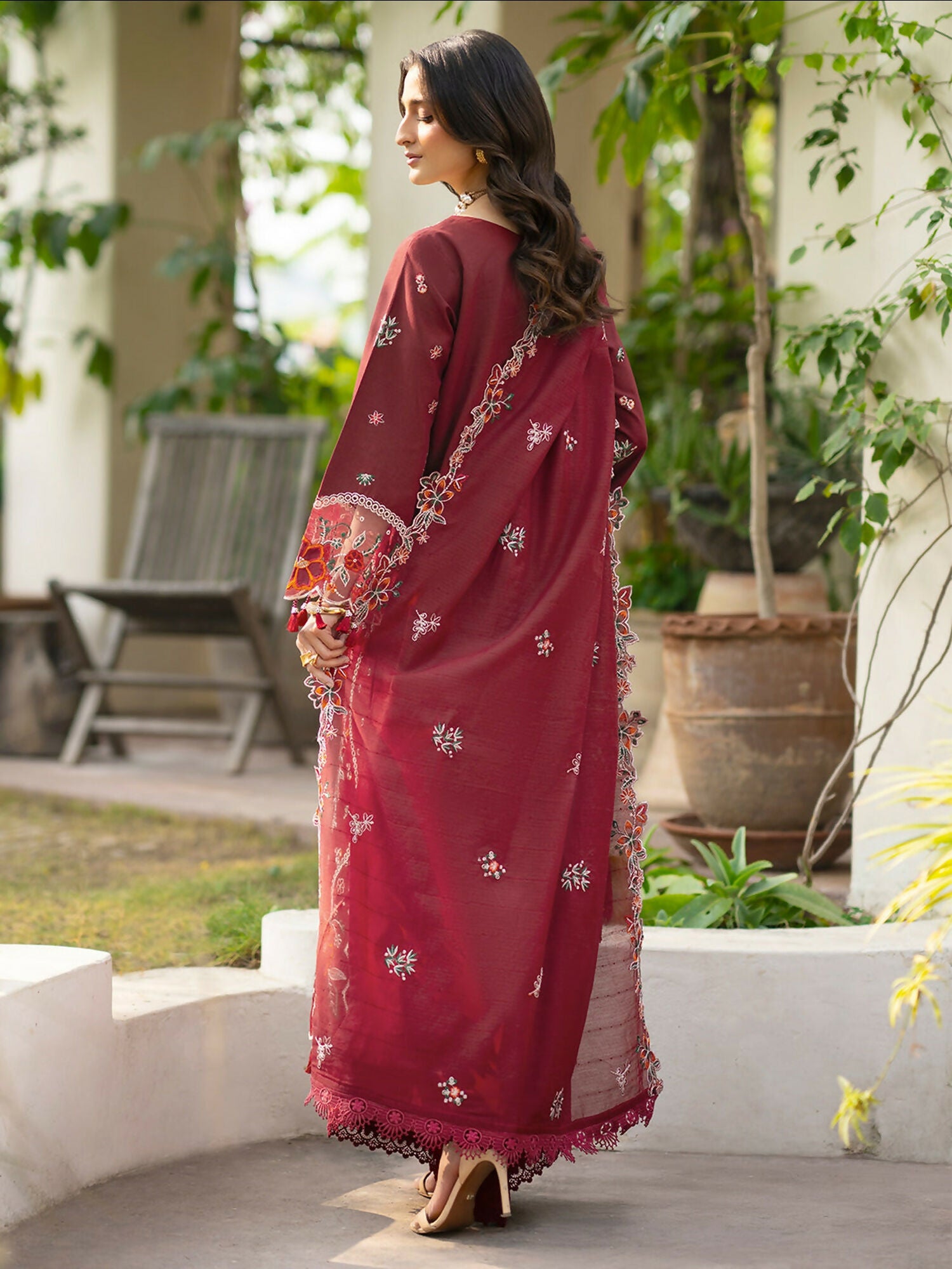 Mahnur Angan Lawn'26 Embroidered Unstitched 3-Piece Suit-AN-001