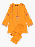 Velvour Girls Cotton Embroidered Stitched 2-Piece Suit-VG106-A