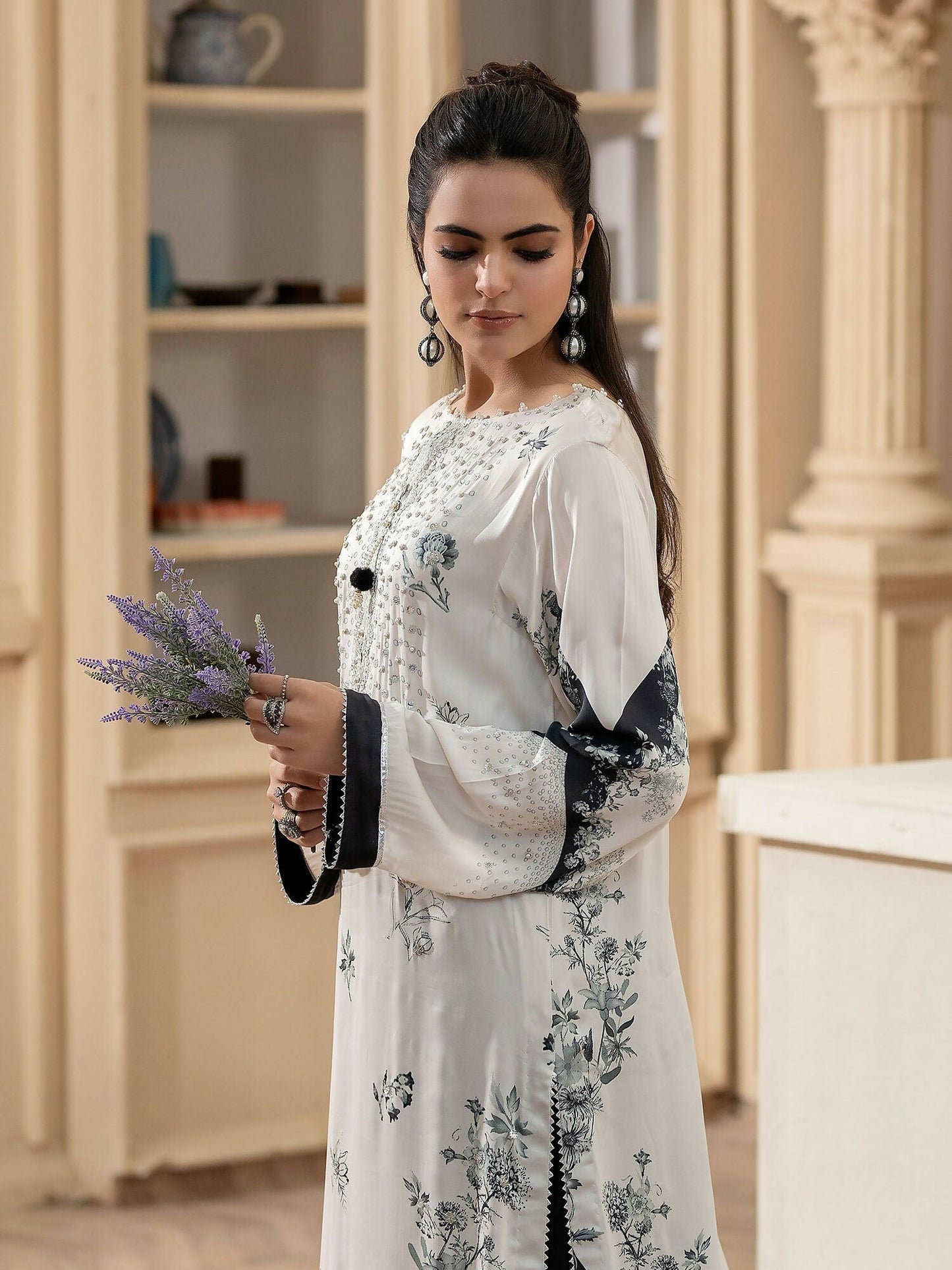 Shiza Hassan Miha Luxury Pret Pure Grip Embellished 2-Piece Suit-Elvi