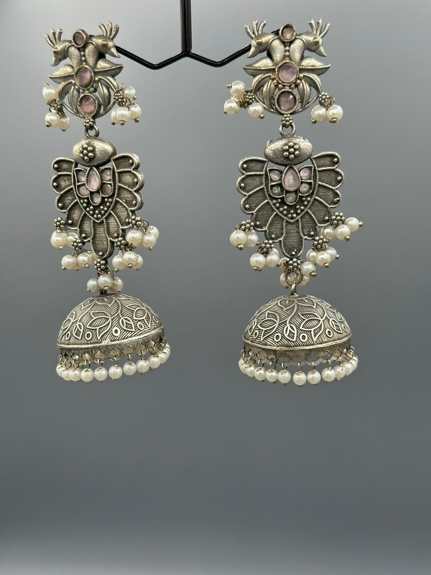 Silver H&A Jewellery Oxidized Earrings