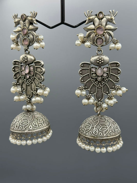 Silver H&A Jewellery Oxidized Earrings