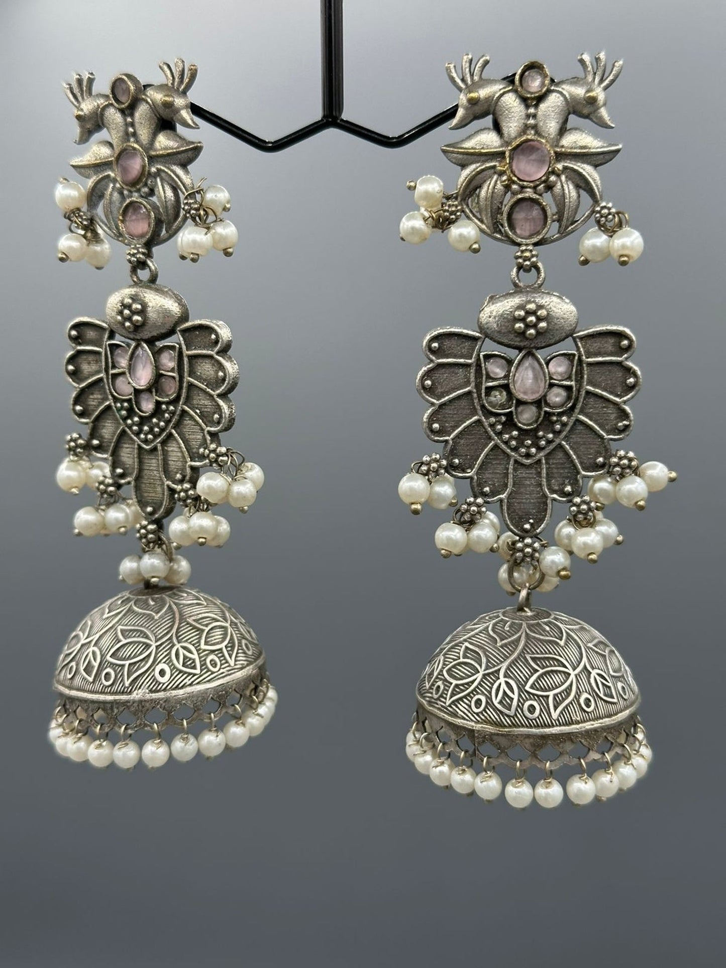 Silver H&A Jewellery Oxidized Earrings