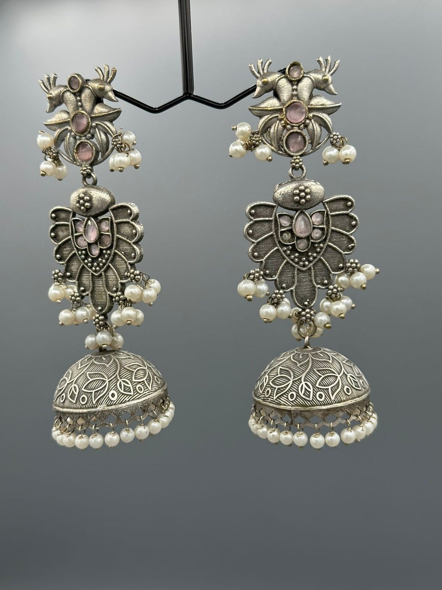 Silver H&A Jewellery Oxidized Earrings