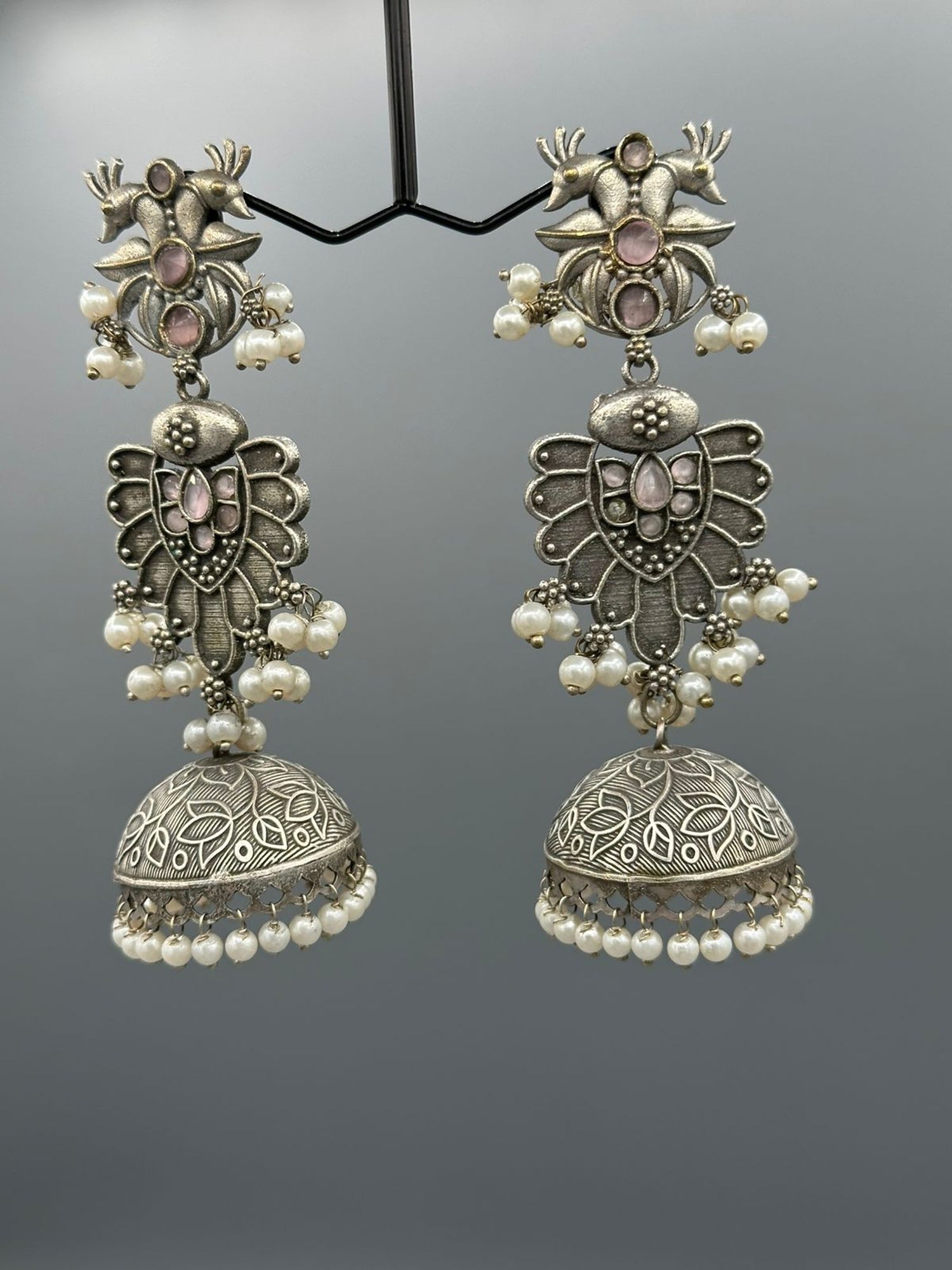 Silver H&A Jewellery Oxidized Earrings