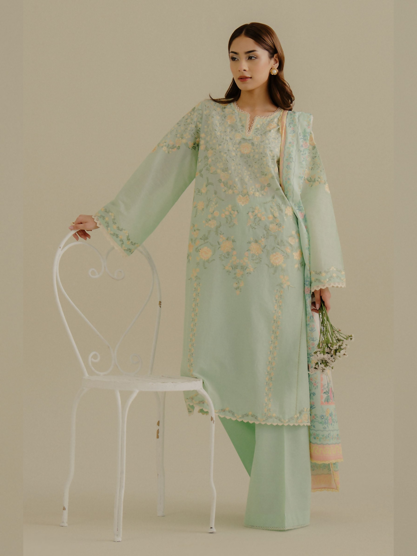 COCO by Zara Shahjahan Lawn Embroidered Unstitched 3-Piece Suit-Velin-7A