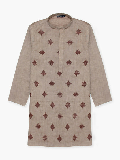 Velvour Boys Cotton Embroidered Stitched Kurta-VB196-F