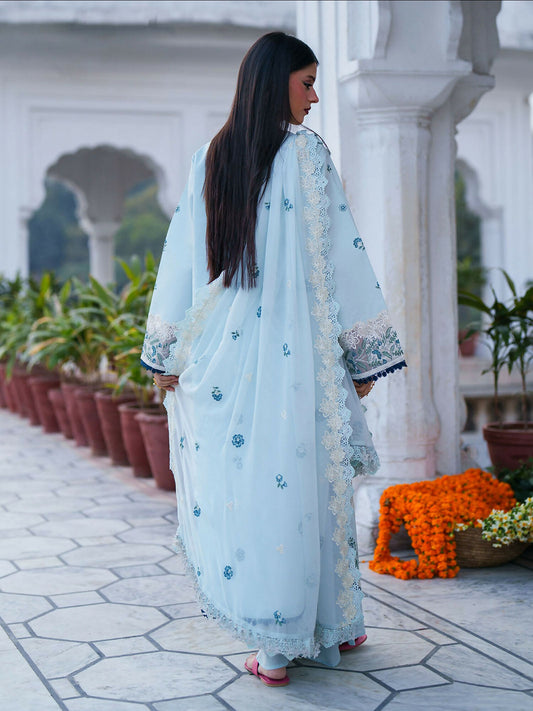 Mahnur Gul Luxury Lawn'26 Embroidered Stitched 3-Piece Suit-G-006