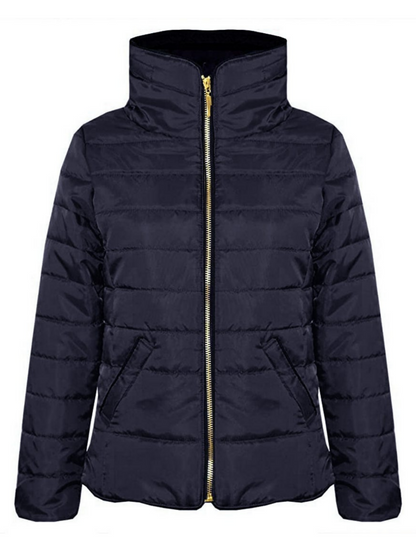 Funky plain stardust puffer jacket-13073