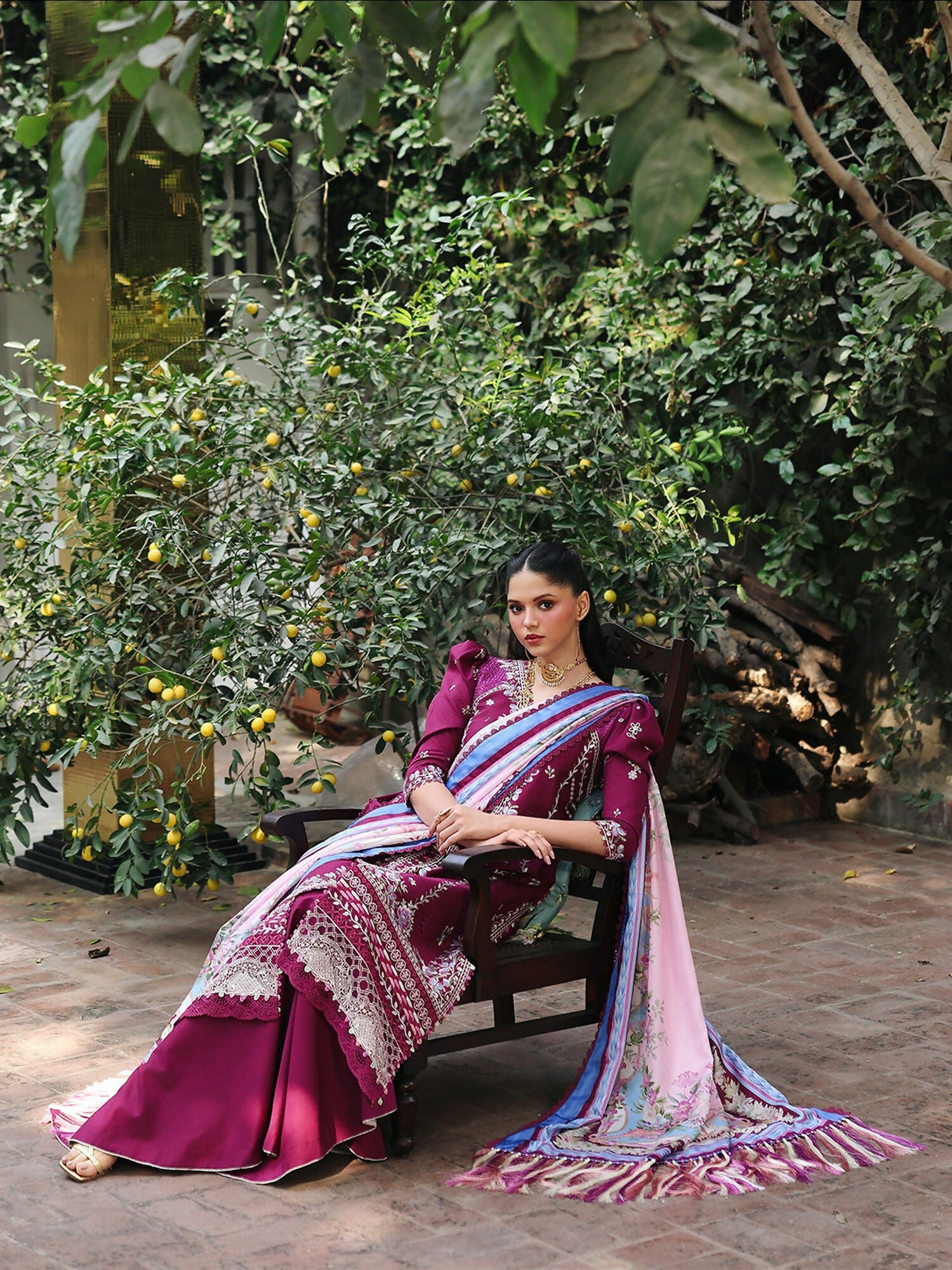 Binilyas Lumina Summer Lawn Embroidered Unstitched 3-Piece Suit-L75-B