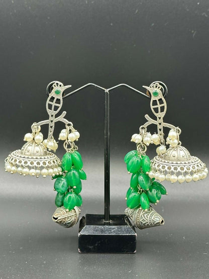 H&A Jewellery Handmade Brass Oxidized Jhumka