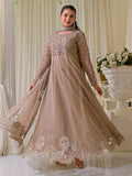 Farooq Hameed Studio Net Embroidered Stitched 3-Piece Suit-Oud-Majestic