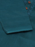 Velvour Boys Cotton Embroidered Stitched Kurta Pajama-VK06