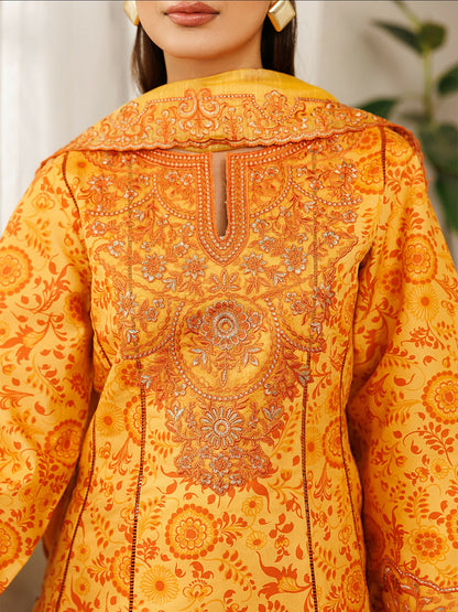 Mahnur Leila Lawn'26 Embroidered Unstitched 3-Piece Suit-L-07