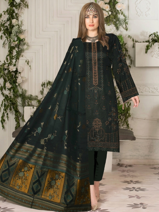 Bin Shaukat Saya Lawn Embroidered Unstitched 3-Piece Suit-BIS-SAY-D 08