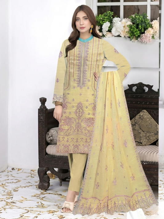 Bin Shaukat R Shine Vol 15 Bana Dora Lawn Embroidered Unstitched 3-Piece Suit