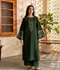 Ayat Closet Linen Embroidered Stitched 2-Piece Suit-Olive Green