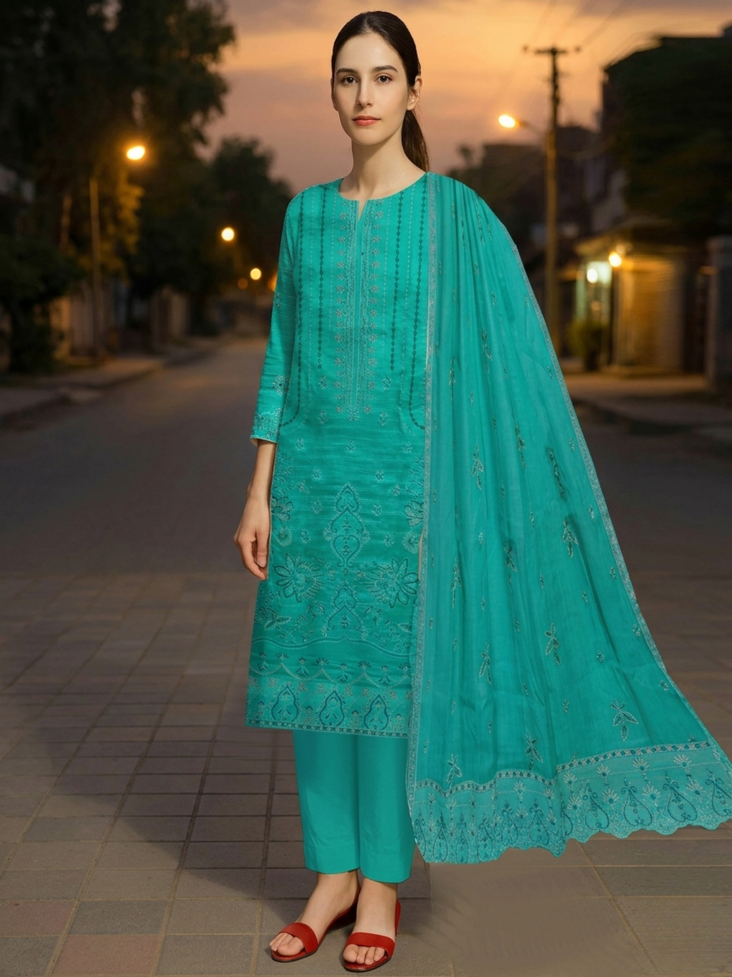 Bin Shaukat R Shine Vol 15 Bana Dora Lawn Embroidered Unstitched 3-Piece Suit